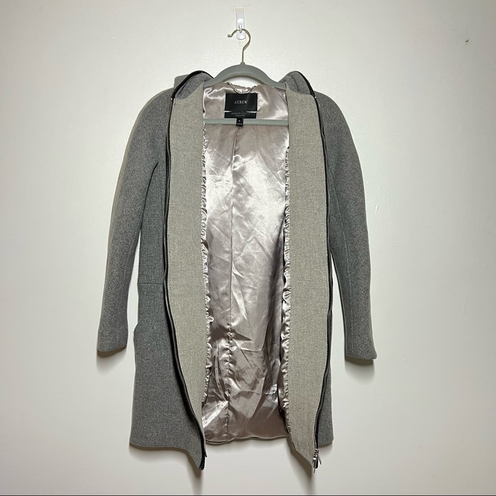 J.CREW Wool Mohair Nello Gori Grey Stadium Cloth Jacket Women’s Size 2